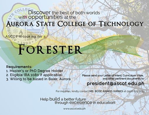 Job Opening: Forester
